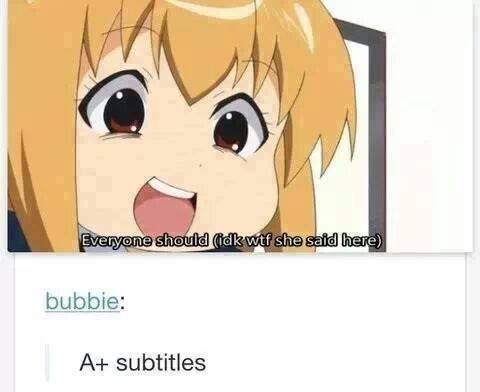 oh fansubs, you so silly