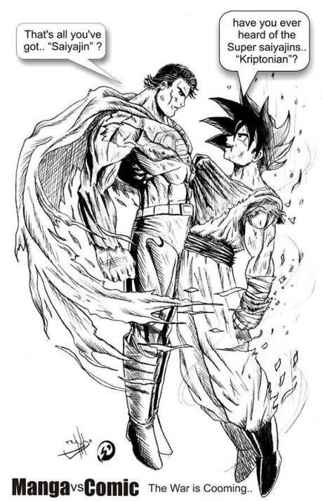 Manga vs Comic: Goku vs Superman