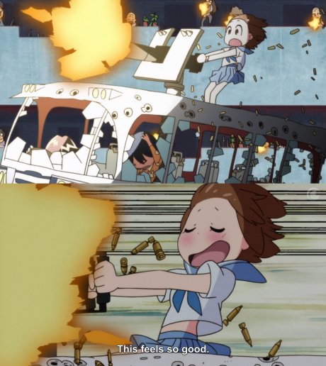 This girl got her priorities straight
