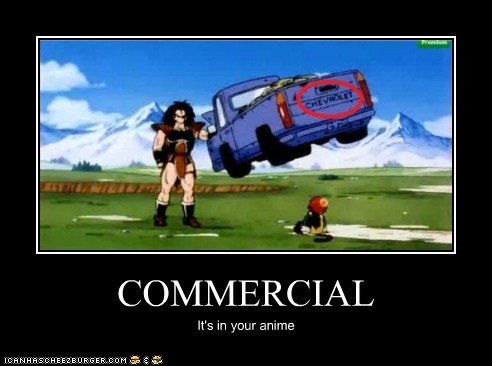 Commercial in my anime