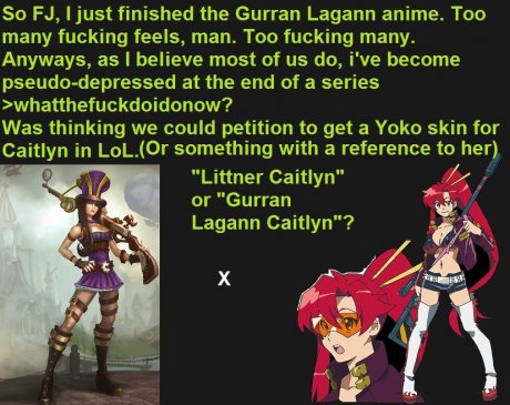 Gurran Lagann Yoko in LoL?