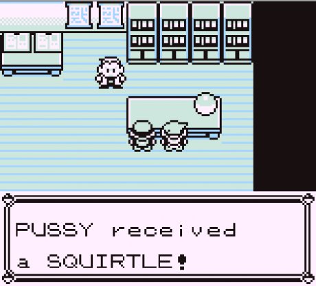 Squirtle received a pussy