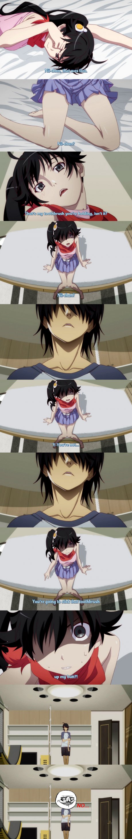 toothbrush nisemonogatari style