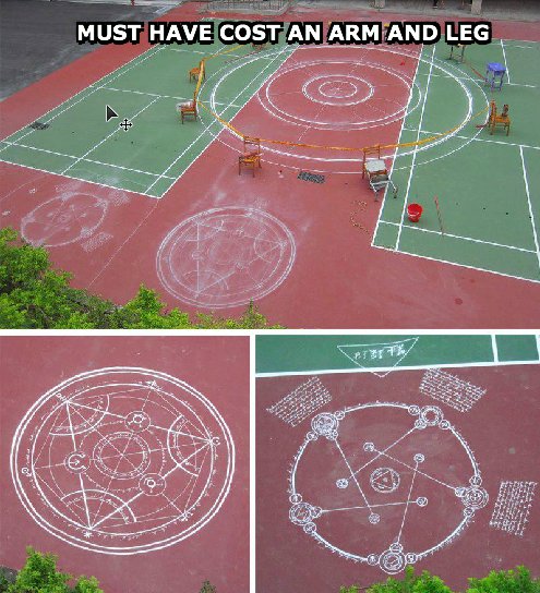 All that chalk...