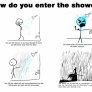How Do You Enter the Shower?