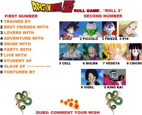 DBZ roll game