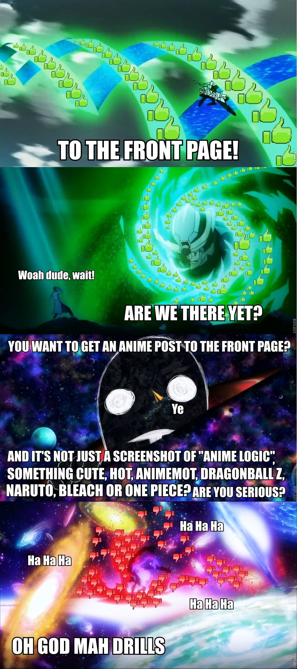 Anime posts on Frontpage