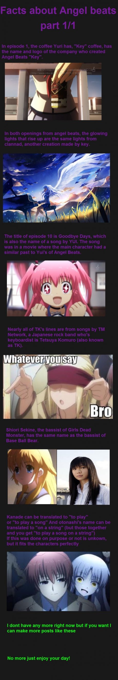 Angel beats Facts