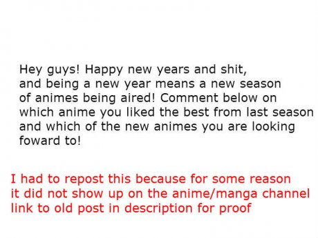 New anime season