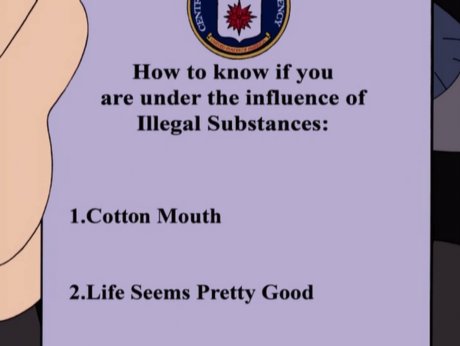 how the CIA knows you're high