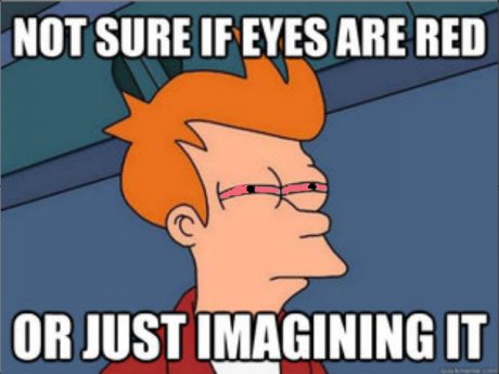 Looking in mirror while baked