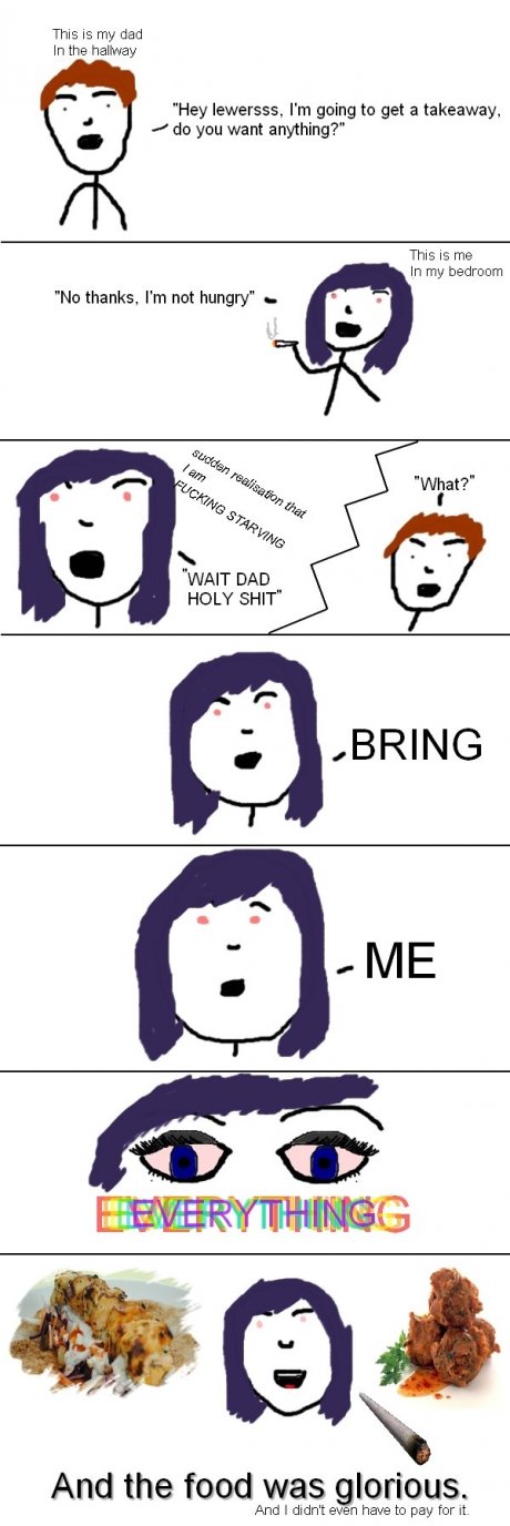 Suddenly, food everywhere.