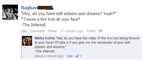 The internet can be so mean