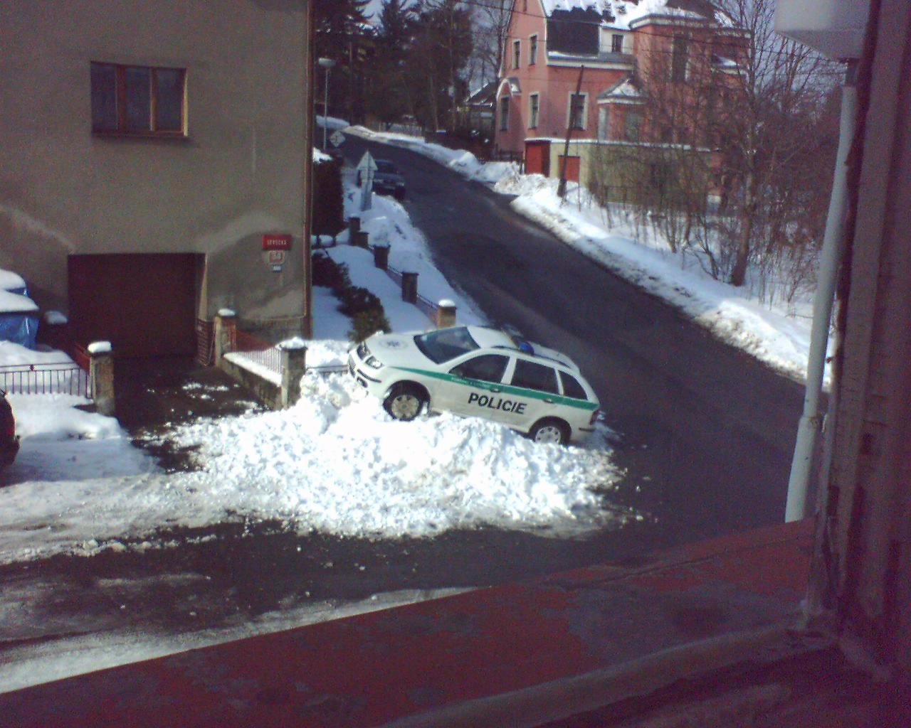 Perfect parking spot for czech police