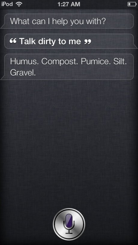 When Siri talks dirty  to you.