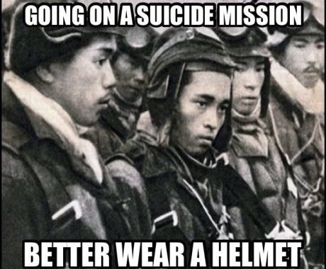 Kamikaze pilots being smart