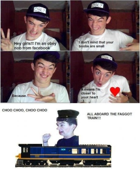 All aboard the fag train.