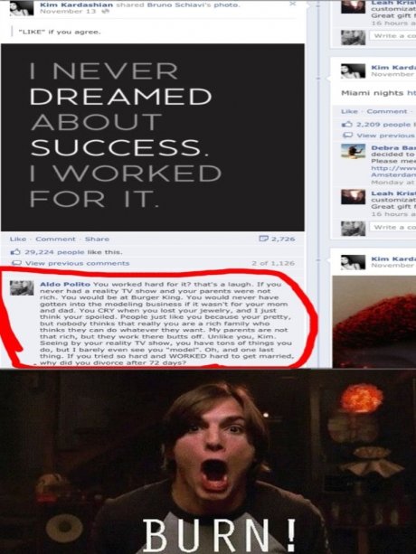 Kim Kardashian Got Burned!