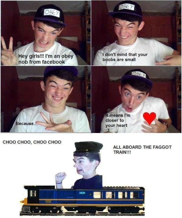 All aboard the fag train.