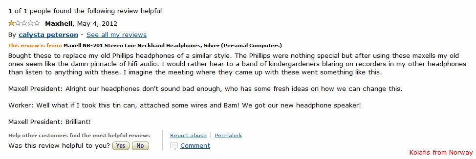 Epic review on Amazon