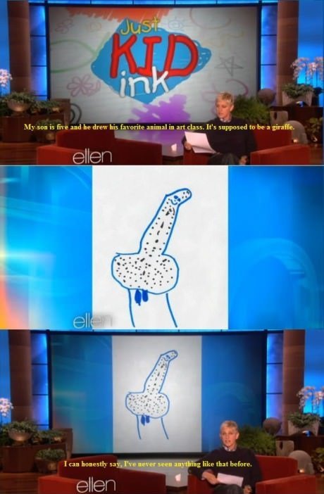 Can you see what Ellen did there??