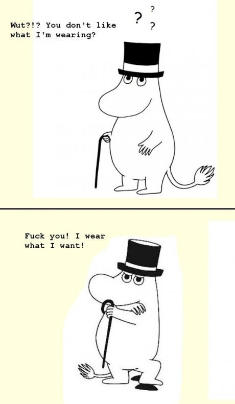 Moominpoppa cap in yo ass!