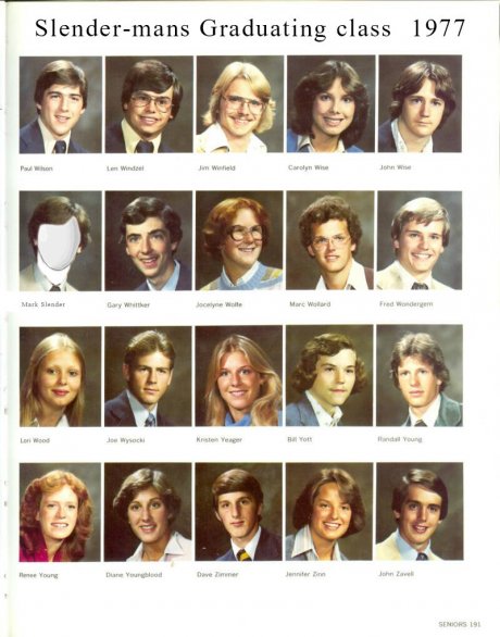 Slender-man at high school