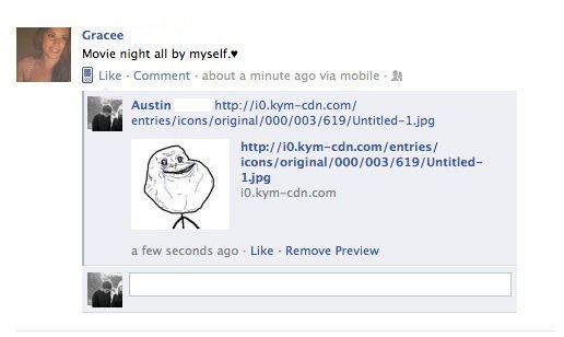 Forever Alone On Movie Night