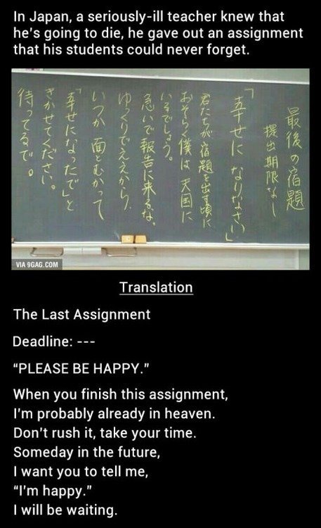be happy.