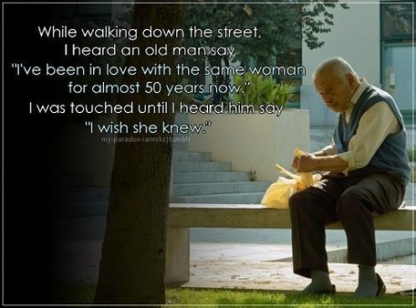 Old man feels