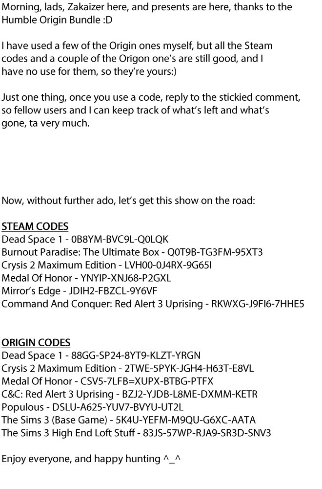 So, I heard you like free stuff?