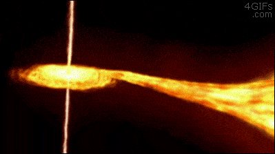 Black hole consumes a star
