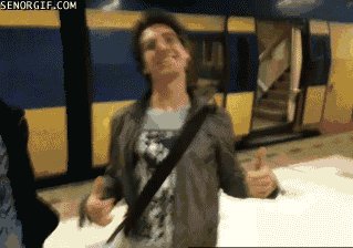 He didn't miss the train, technically speaking