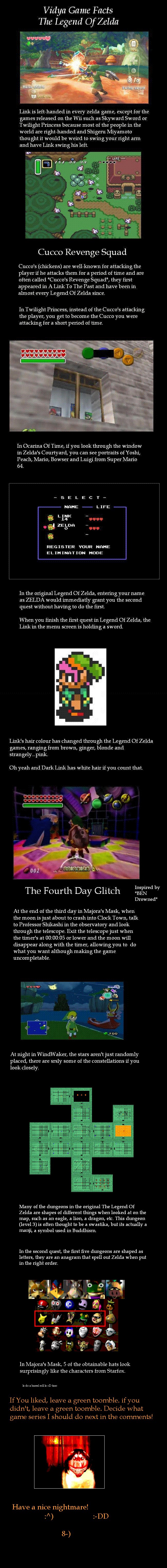 Legend of Zelda-Vidya Game Facts Comp