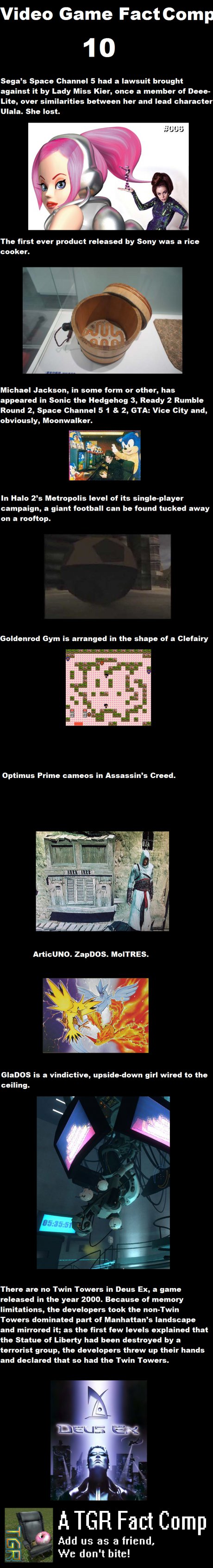 Video Game Fact Comp 10!