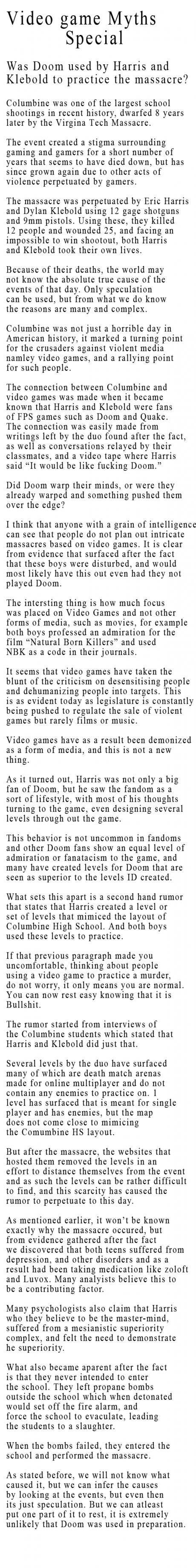 Video Game Myths Doom
