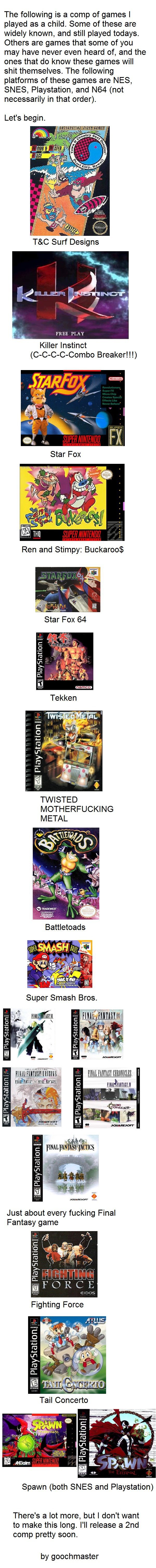 Games from my childhood comp