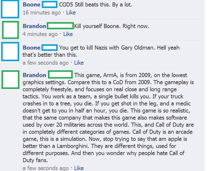 Why people should stop arguing about CoD