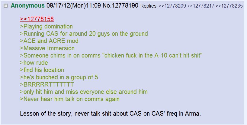 ArmA 2 Greentext on /k/