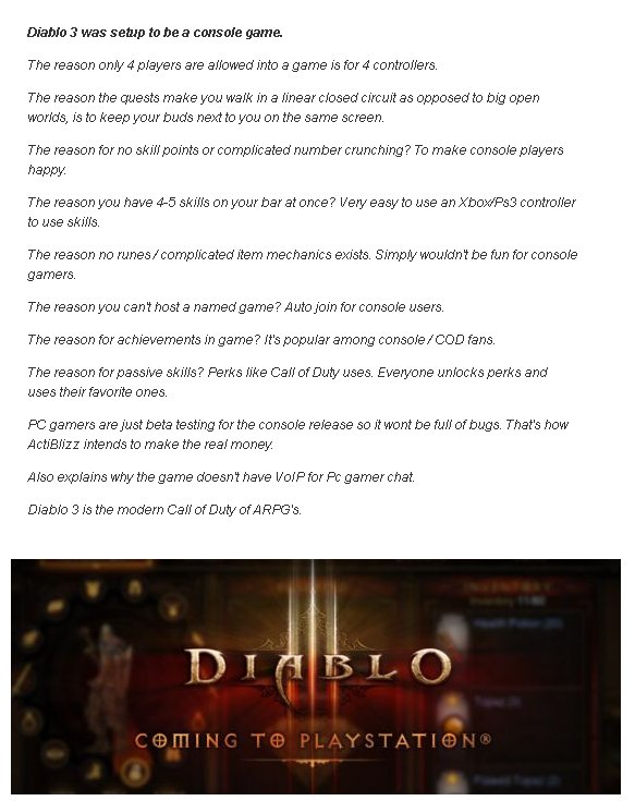 The sad truth about D3 on PS3/PS4