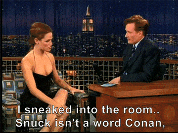 Jennifer Garner tries to correct Conan's English.