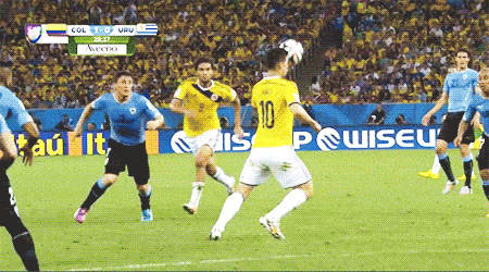 James Rodriguez (Colombia) goal against Uruguay.