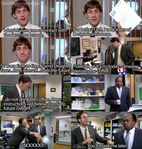 My favorite prank that Jim played on Dwight.