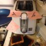 "Our toaster is a real asshole." A message from my brother.