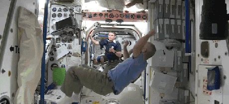 Astronauts on the ISS getting ready for the World Cup