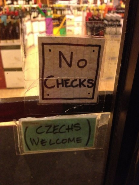 No checks.