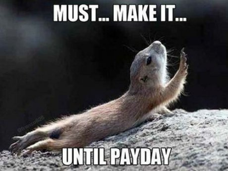 Opening my bank account after the holidays.