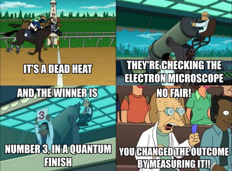 Never bet on quantum results..
