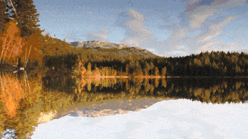 Near perfect lake reflection
