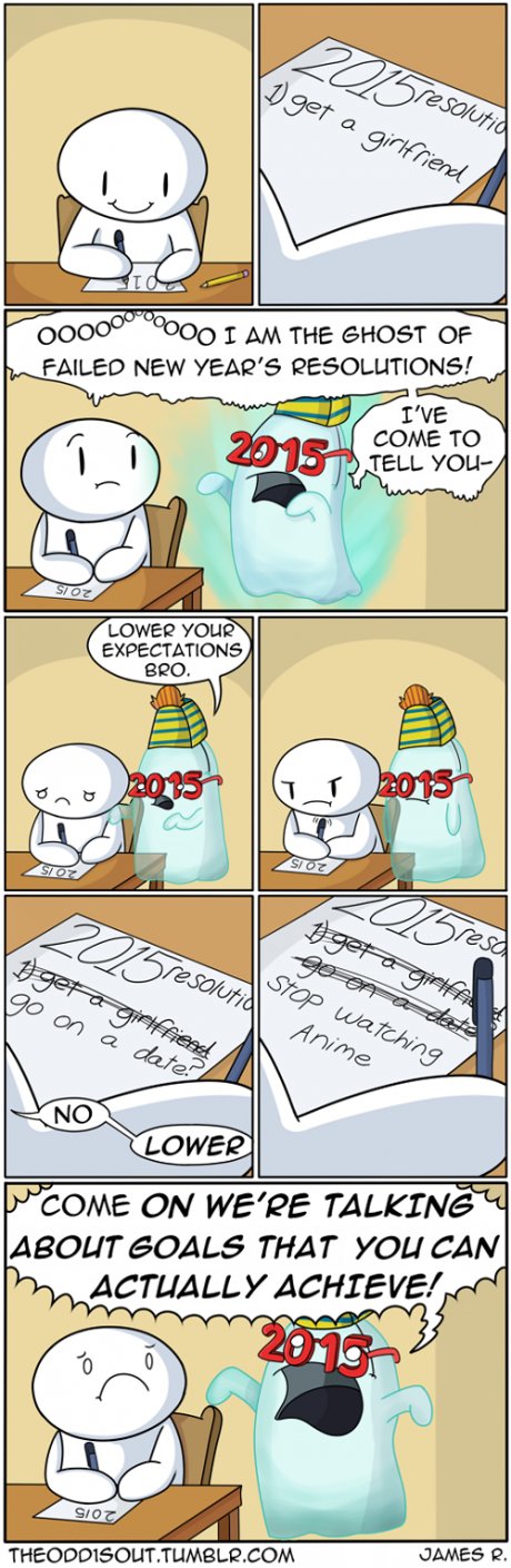 That just about sums up my resolutions........